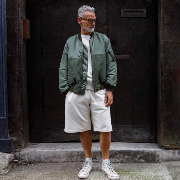 日本制 Nigel Cabourn 1950S两面穿复古飞行员轰炸机夹克短外套男